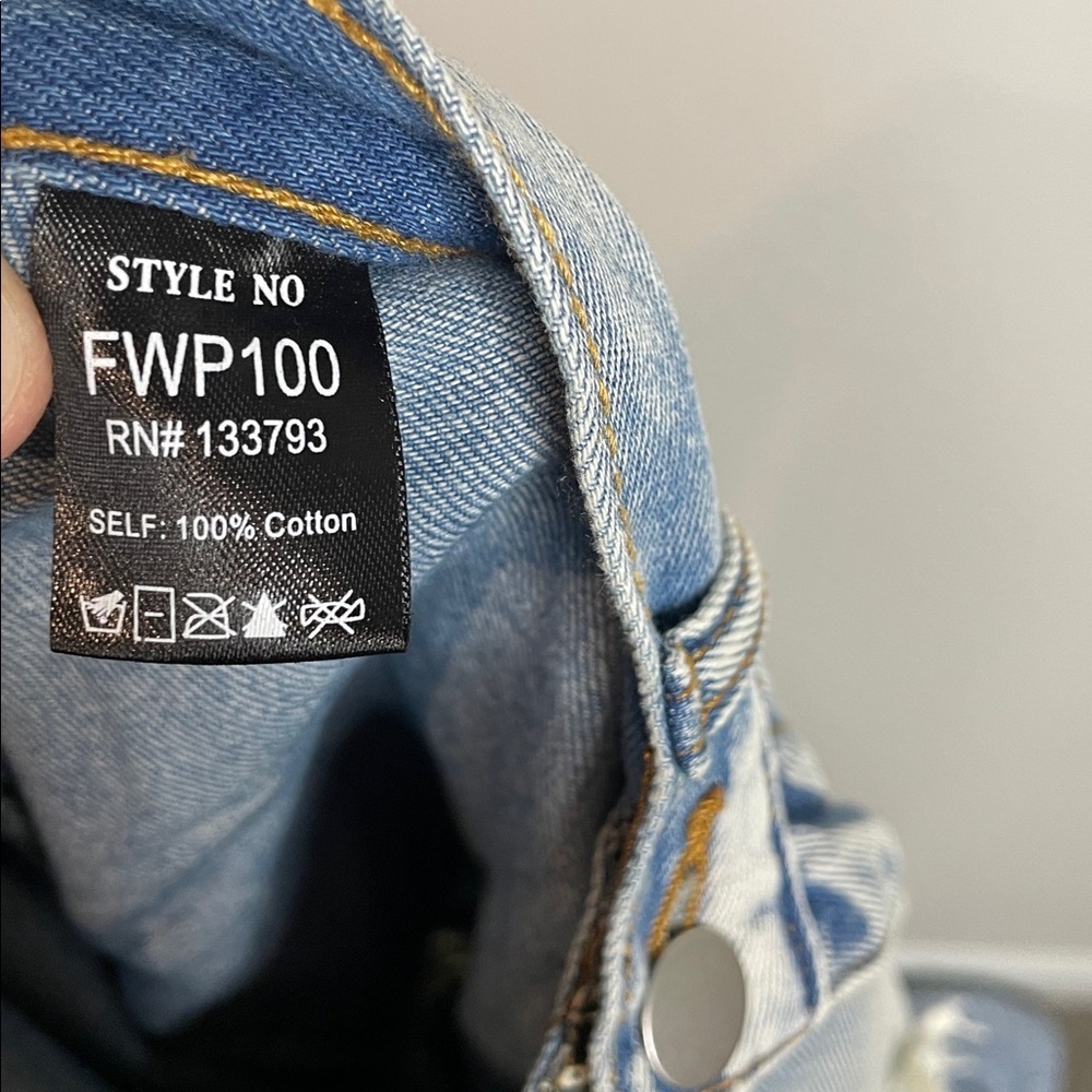 POL | Women’s Patchwork Boho Ankle-Length Denim Size Small 28in Waist - Picture 9 of 9